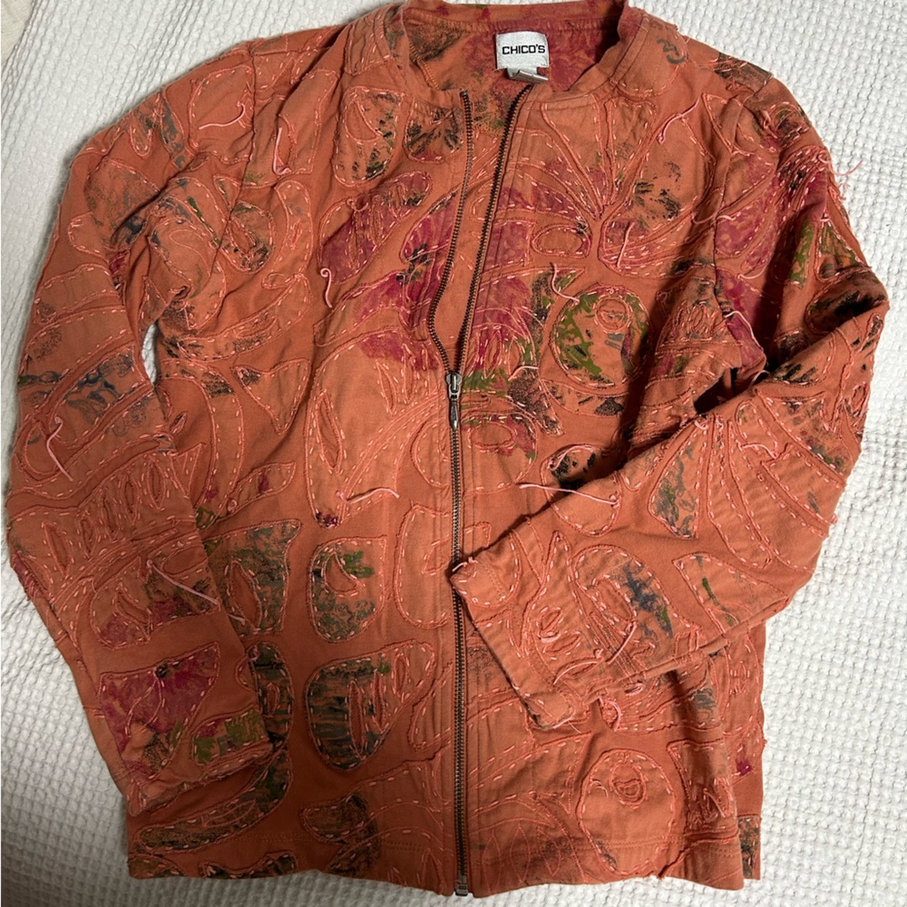 Chico's Groovy Orange Jacket